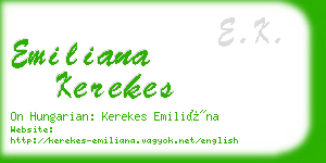 emiliana kerekes business card